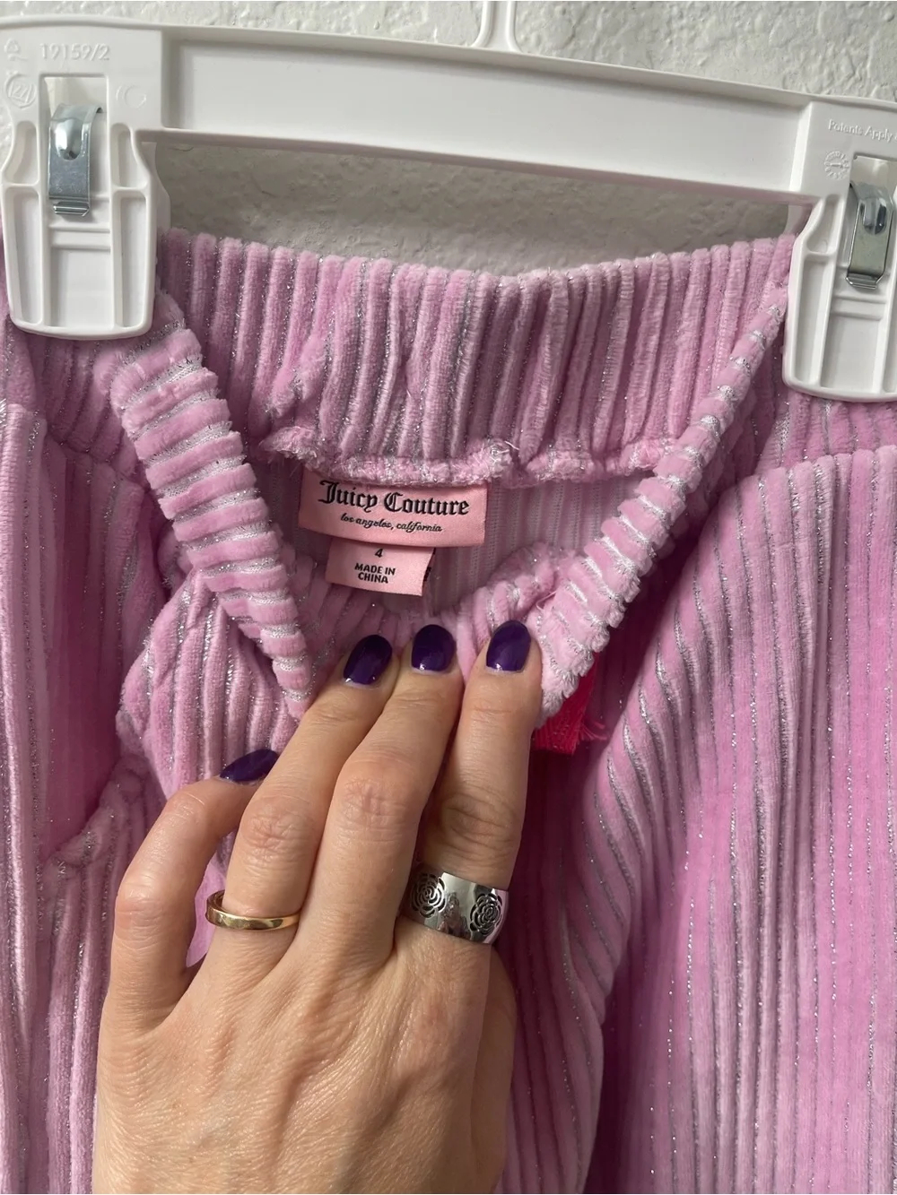 Juicy Couture Girls' Light Pink Corduroy Hoodie & Cargo Joggers Set